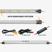 Load image into Gallery viewer, 19" LED Camping Light Bar by Hard Korr - Orange & White Dimmable