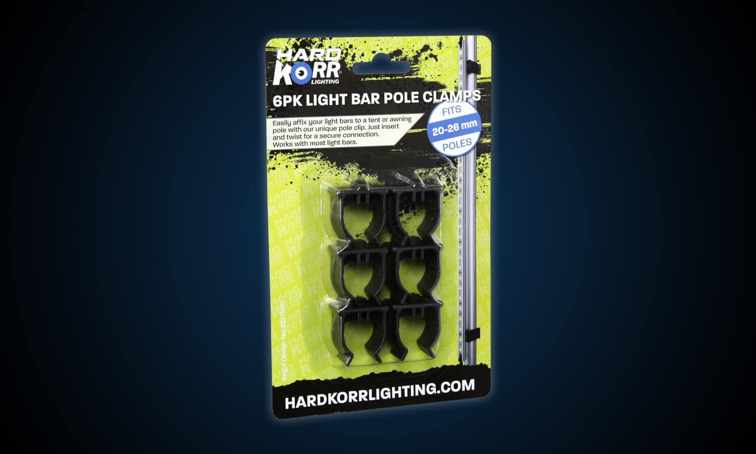 Hard Korr 6pack Light Bar Pole Clamps Sigs and Rigs
