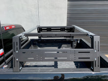 Load image into Gallery viewer, Close-up drivers side view of Overland bed rack - Cali Raised LED
